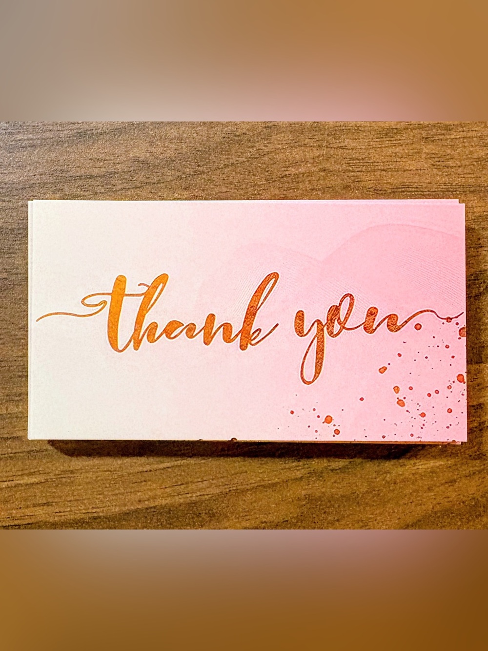 Pink Gold Foiled Thank You Cards w/Matching Floral Stickers -nwot - Picture 2 of 3